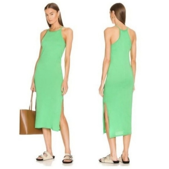 FRAME |Women's Cami Tank Dress in Grass Green Summer Dress Minimalist - Size S - Picture 1 of 9